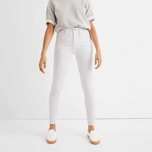 Madewell Petite Curvy High Rise Skinny Jeans White